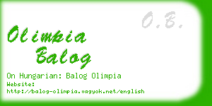 olimpia balog business card